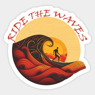 Ride the Waves - Yolo Sticker